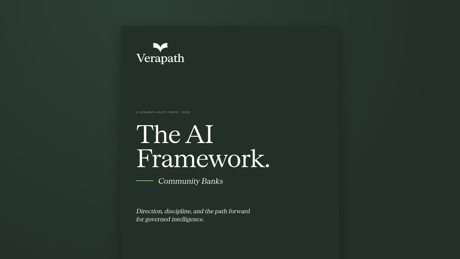 The AI Framework: Community Banks